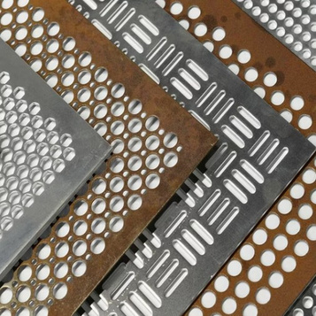 Various perforated metal patterns